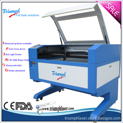 CE Approval 80W|100W|130W High Precision Auto Focus CO2 Laser Cutting Machine / Laser Engraver Tr-9060